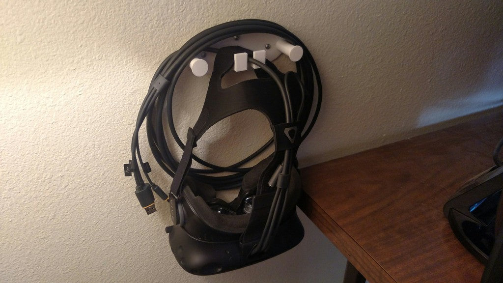 Vægholder til VR-headset med Kabelopbevaring
