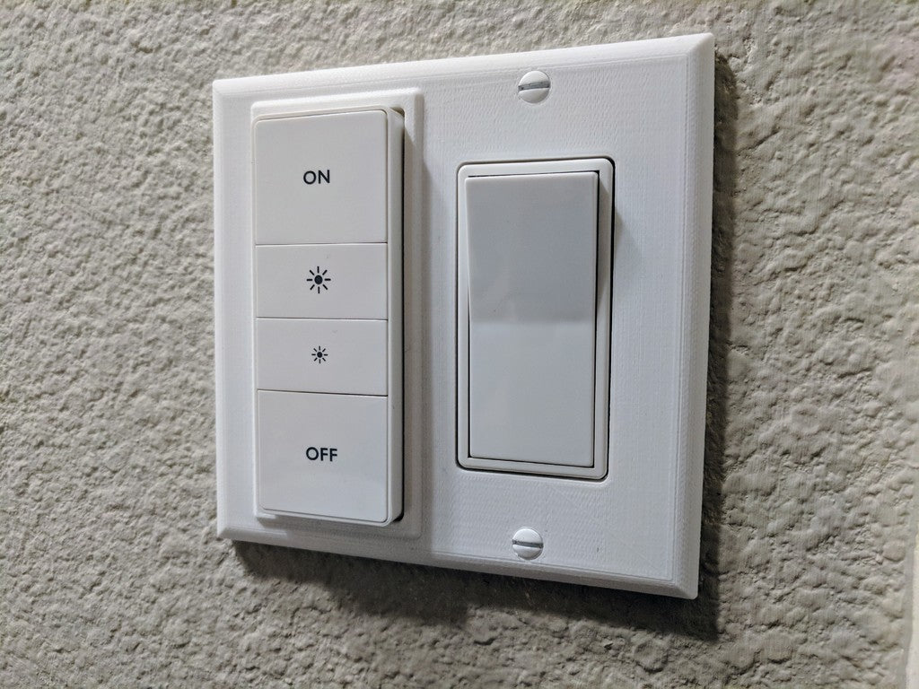 To-gangs Vægafbryderplade til Philips Hue Fjernbetjening