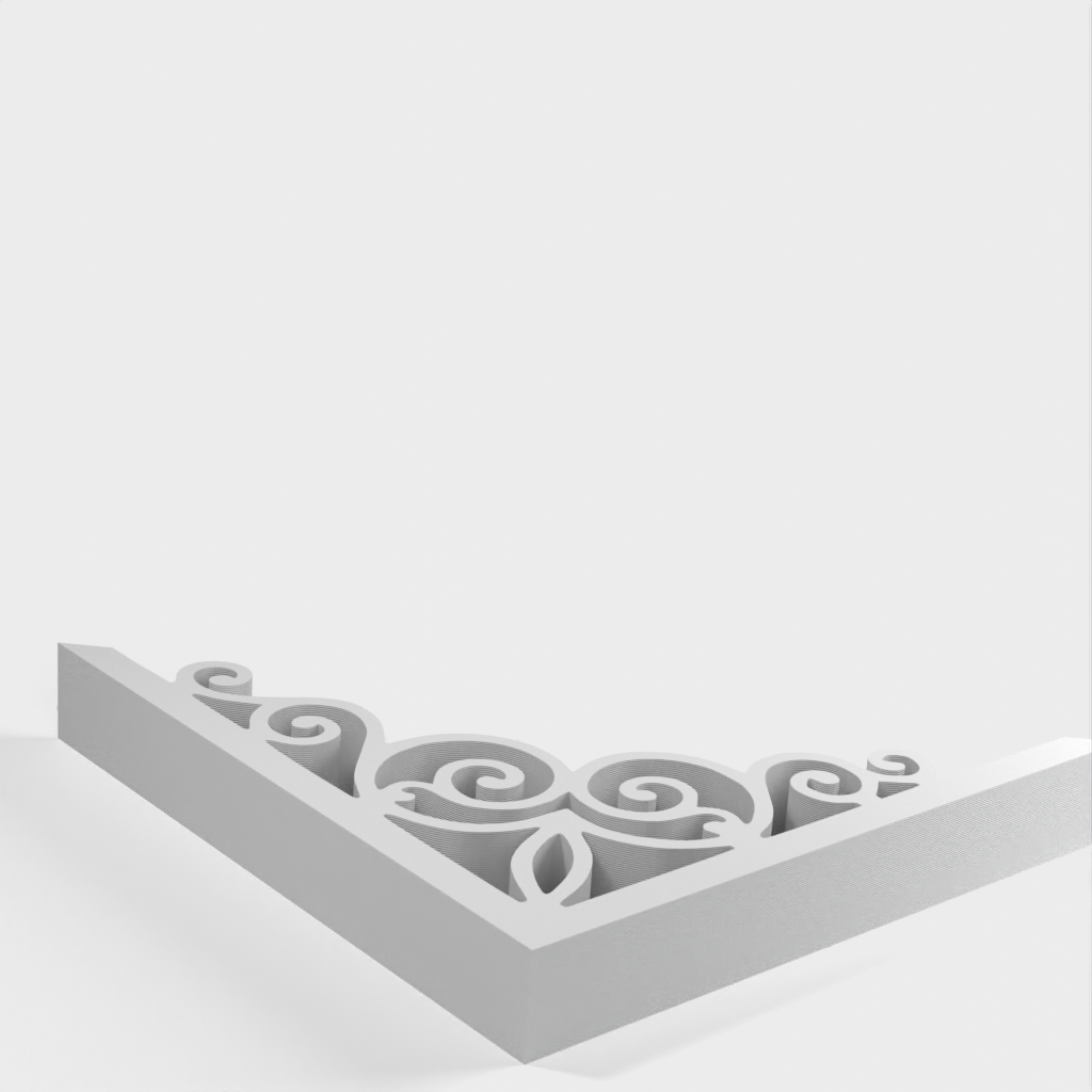 Skrolle-design indsat til Ikea Ekby Valter 11" hyldebeslag