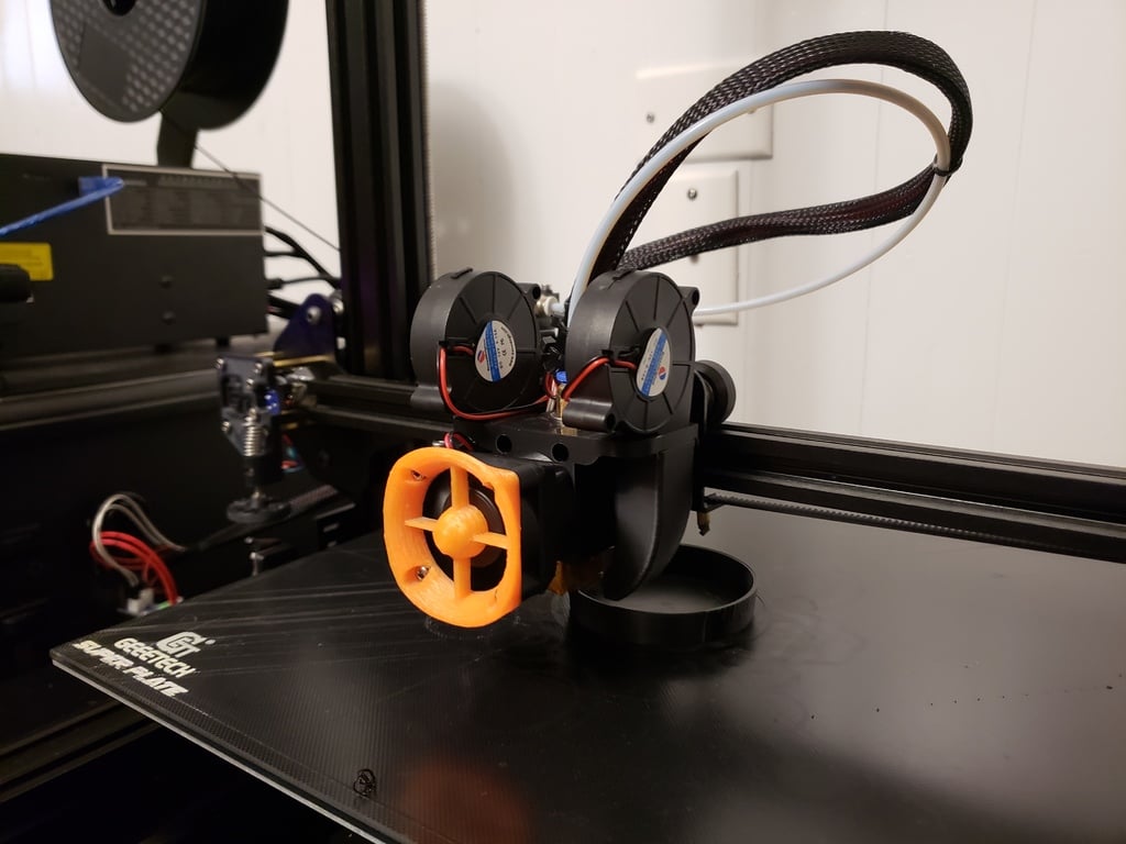 Opgraderingsbeslag til Geeetech A10/A30: E3D V6 Hotend og Dual 5015 Blæserstøtte