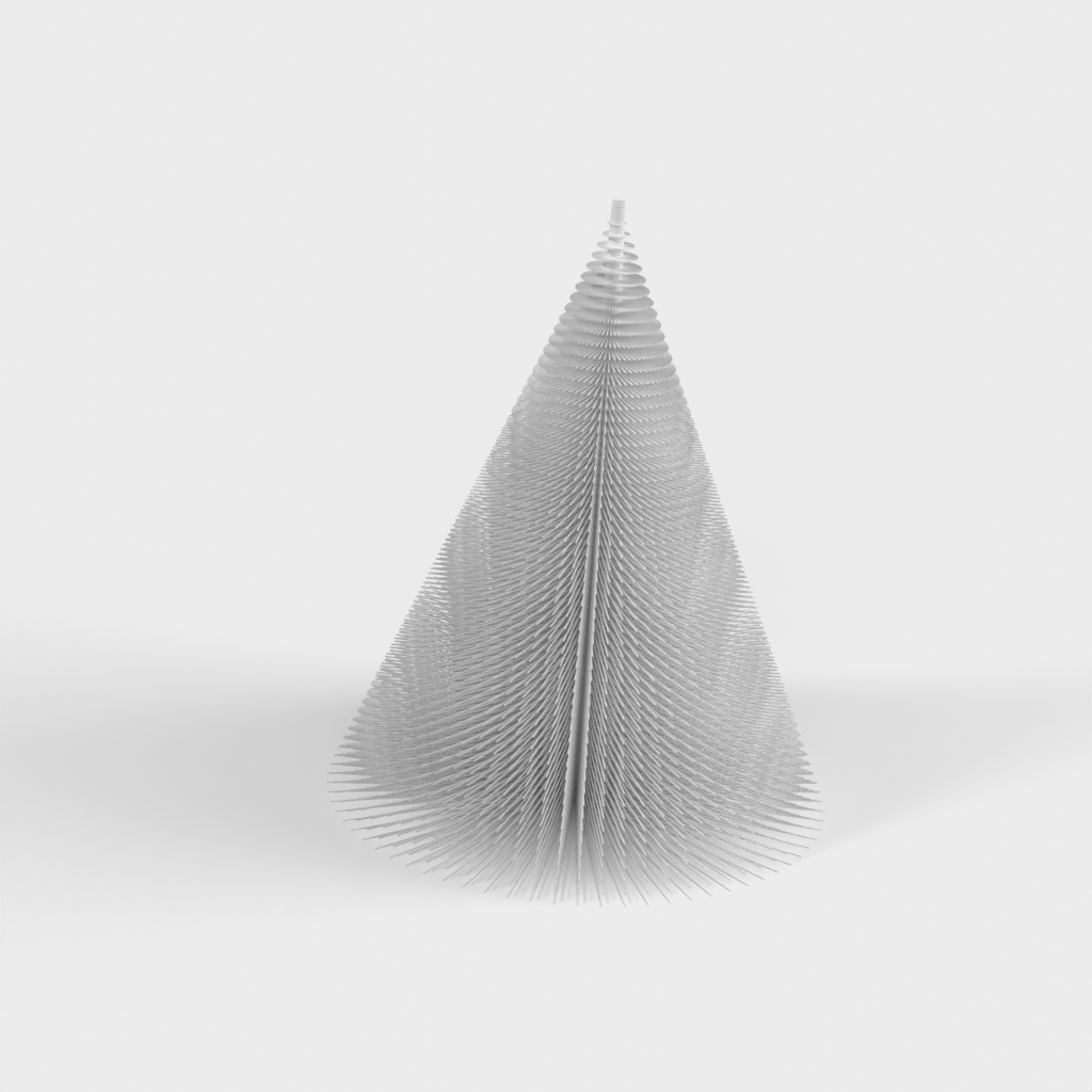 3D Printet Juletræ med Pels-Detaljer