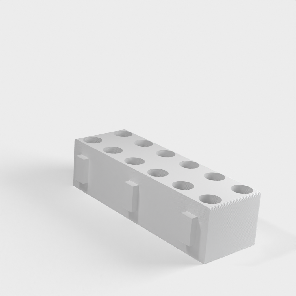 Vægmonteret skruetrækkerholder til 12 skruetrækkere
