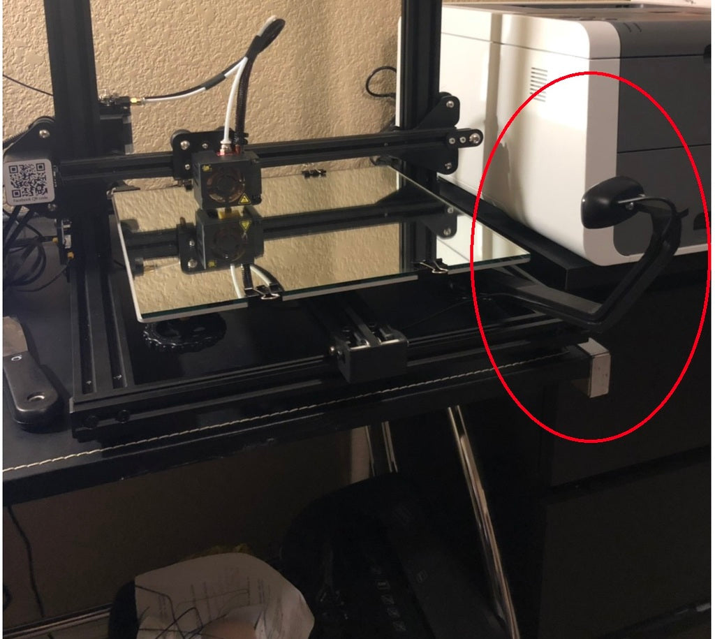 CR-10 Webcam Holder til Logitech C270 med Forlænget Arm