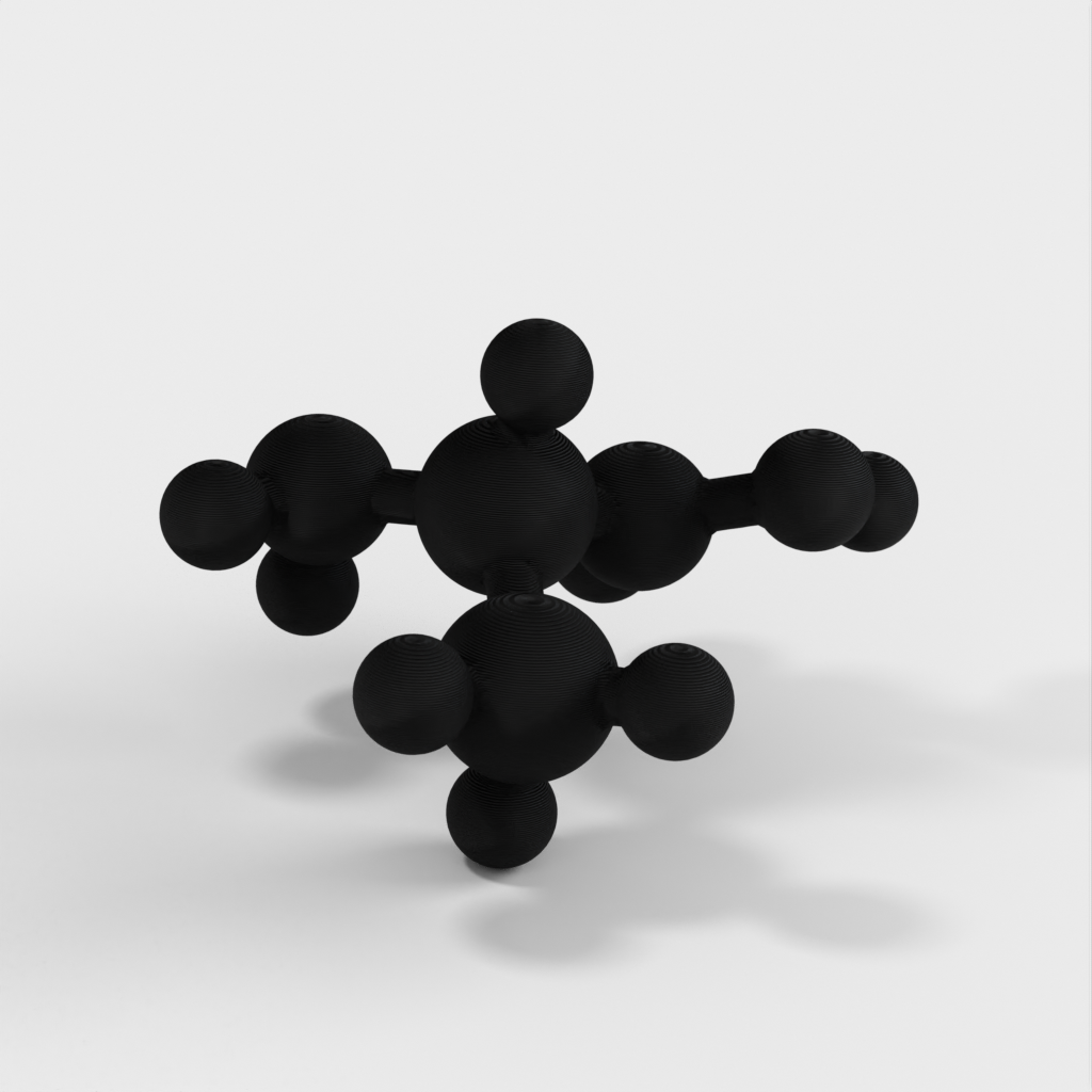 Molekylær model af Alanin i atomær skala