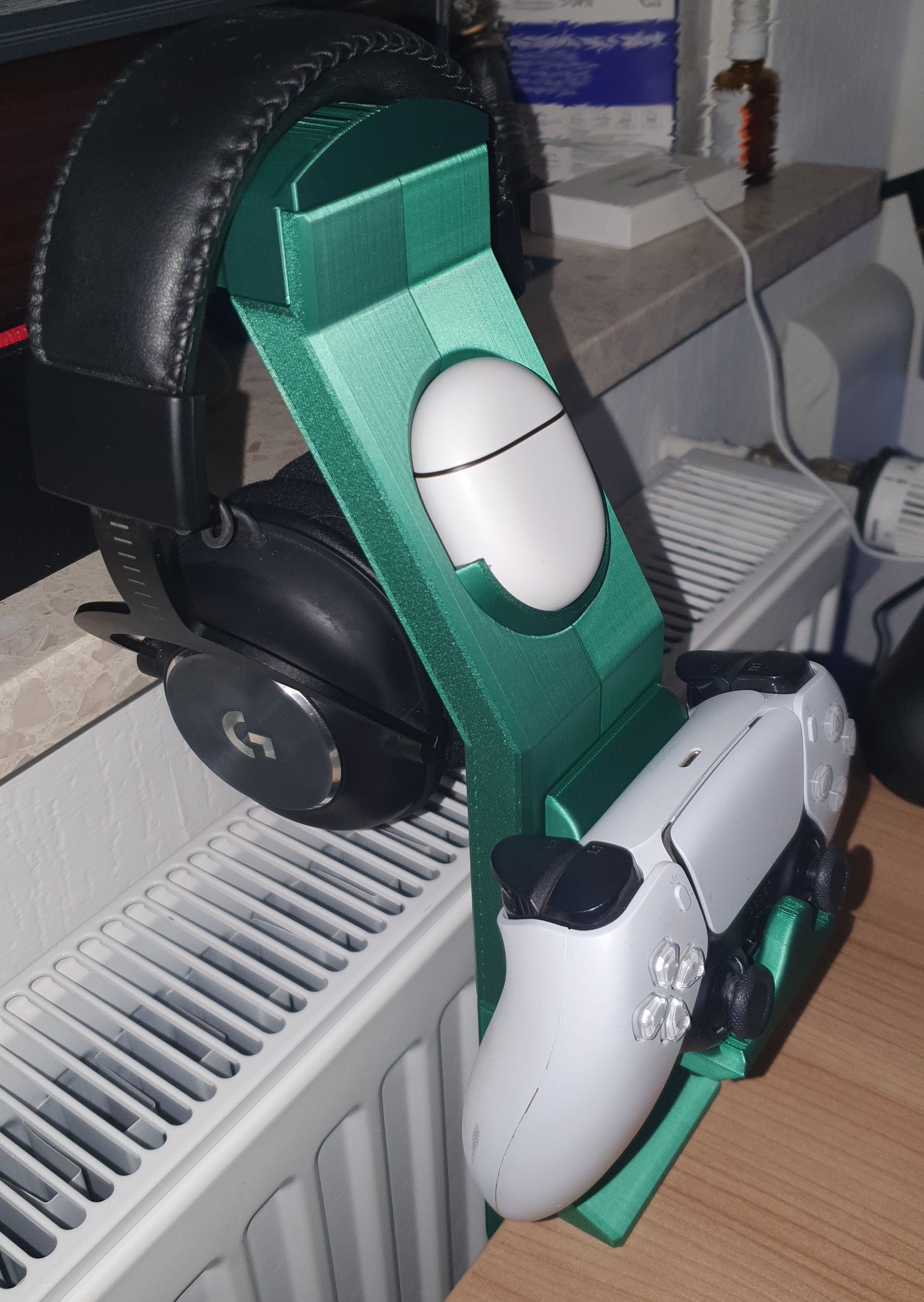 Bordmonteret Headsetholder med PS5 Controller Stativ