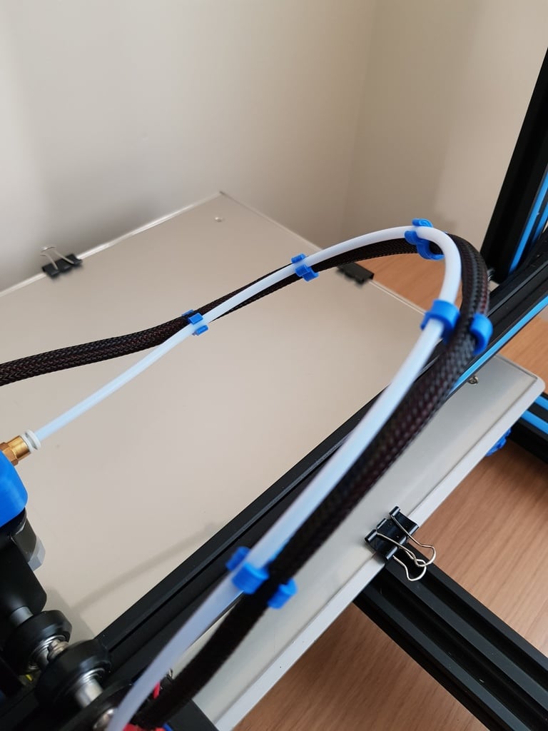 Kabelholder til CR10 Bowden og Ekstruderkabler