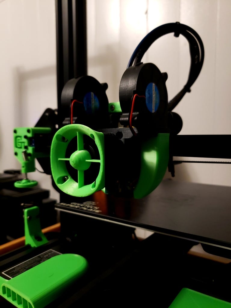 Opgraderingsbeslag til Geeetech A10/A30: E3D V6 Hotend og Dual 5015 Blæserstøtte
