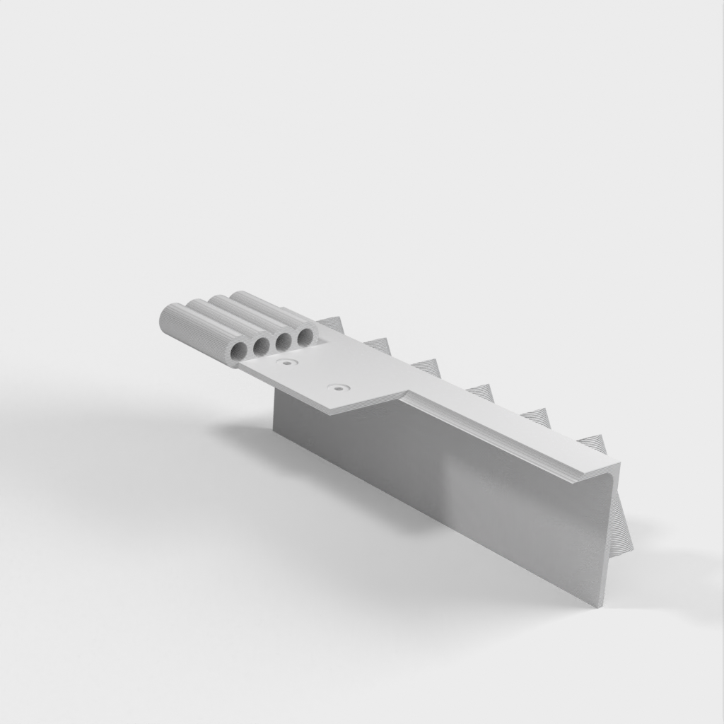 Værktøjsstativ til stud-montering til hex-nøgler og nålefiler