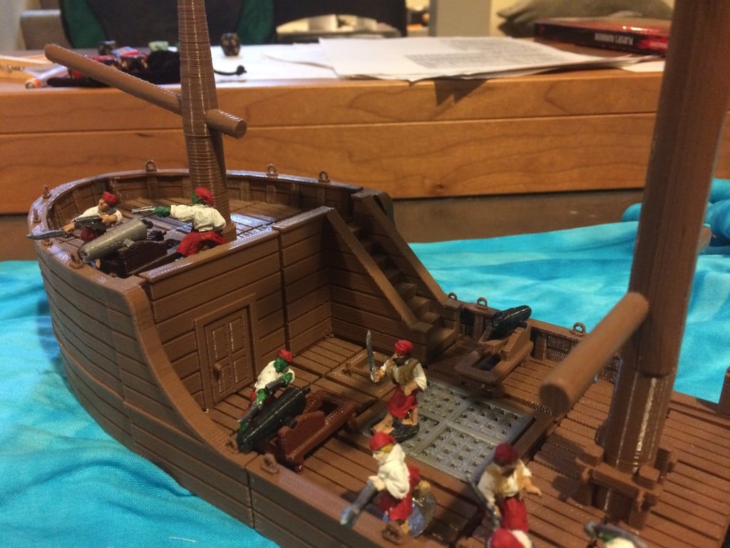 28mm Miniature Hævede Dæk til Sejlskibe: Udvidelsessæt Del 2