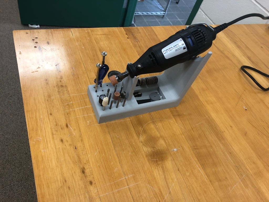 Dremel Stand med Bit Organizer og Ledningsholder