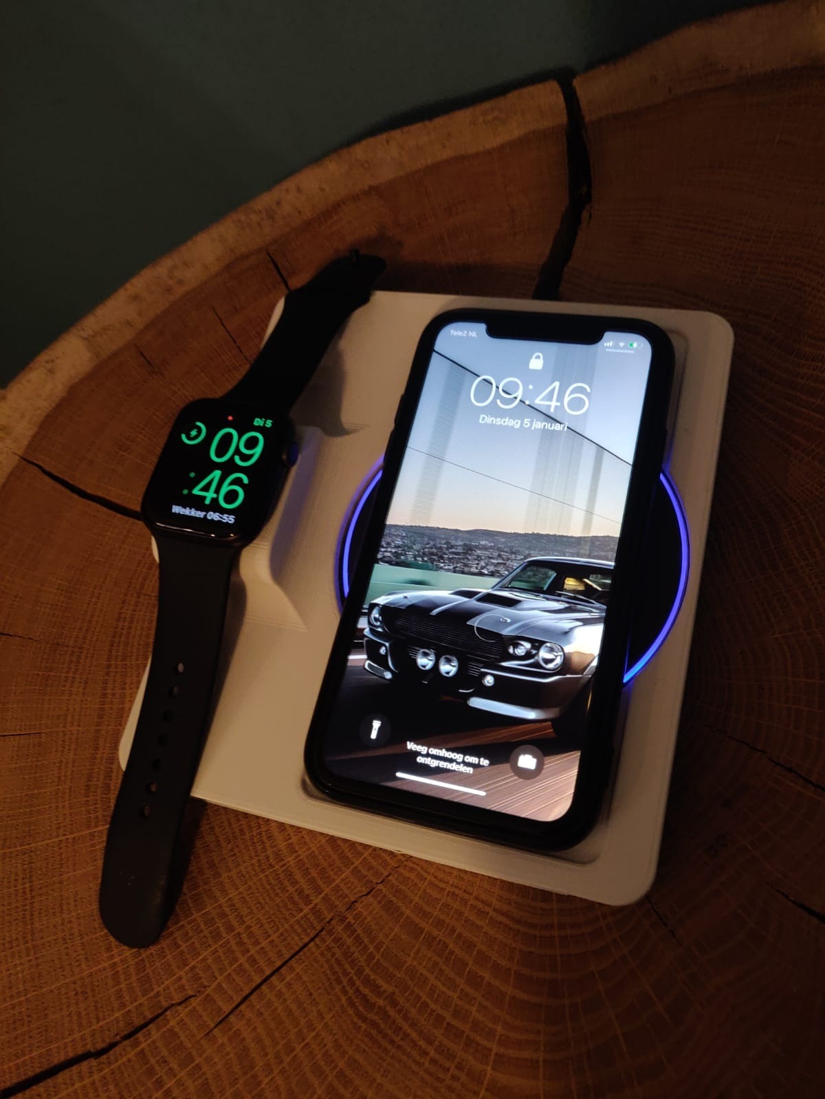 Apple Watch & Trådløs Qi Opladningsdock