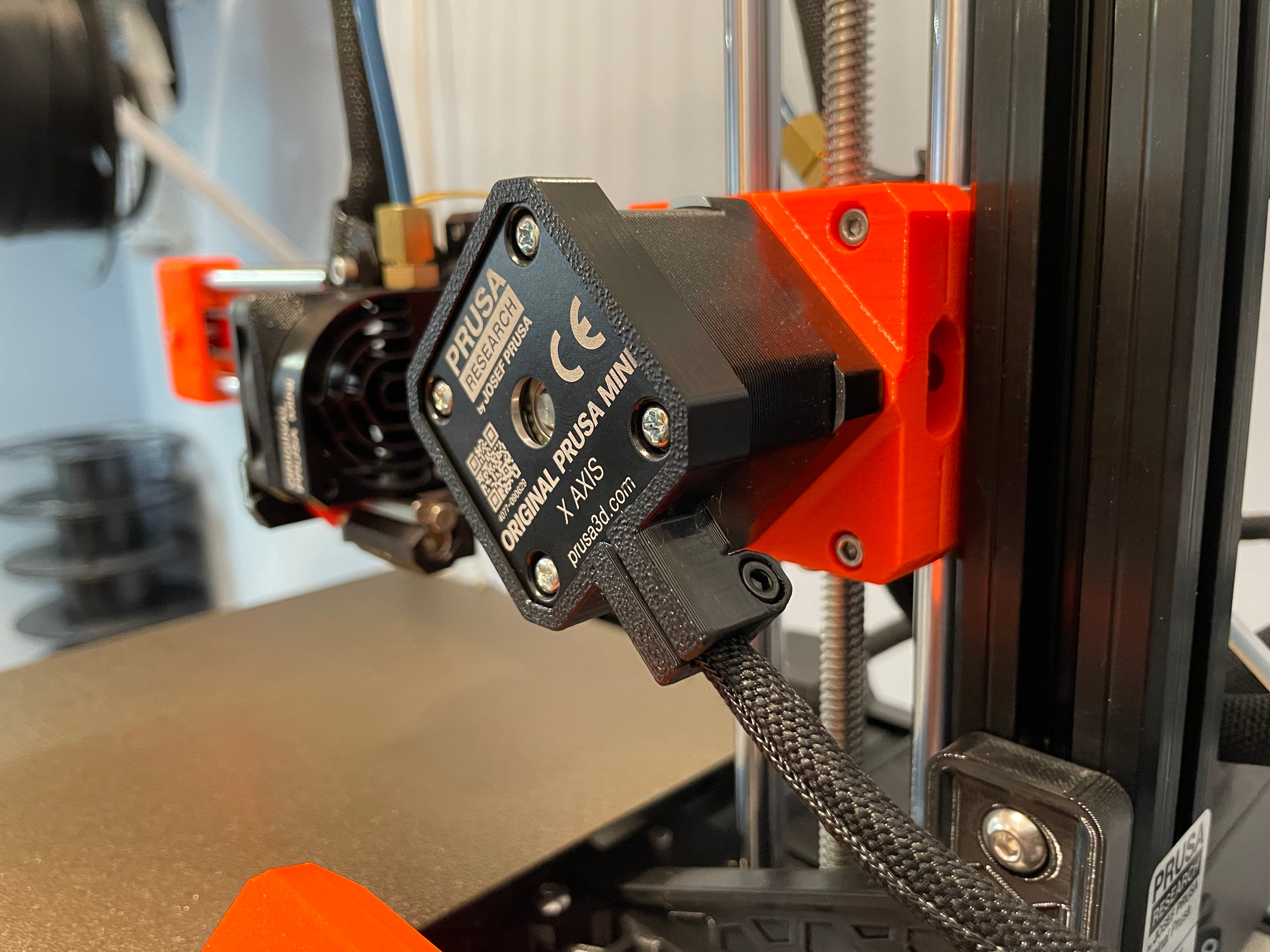 Prusa MK3/Mini X-akse Motor Kabelholder med Spændingsaflastning