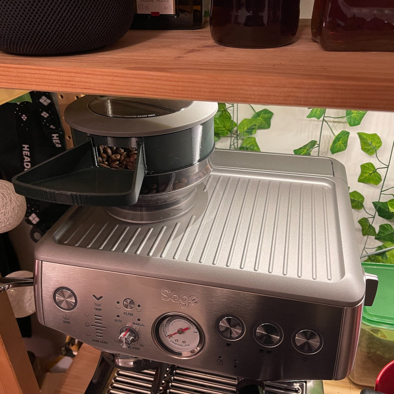 Sage Barista Express (Impress) Bønnebeholder Forlænger med Påfyldningsrende