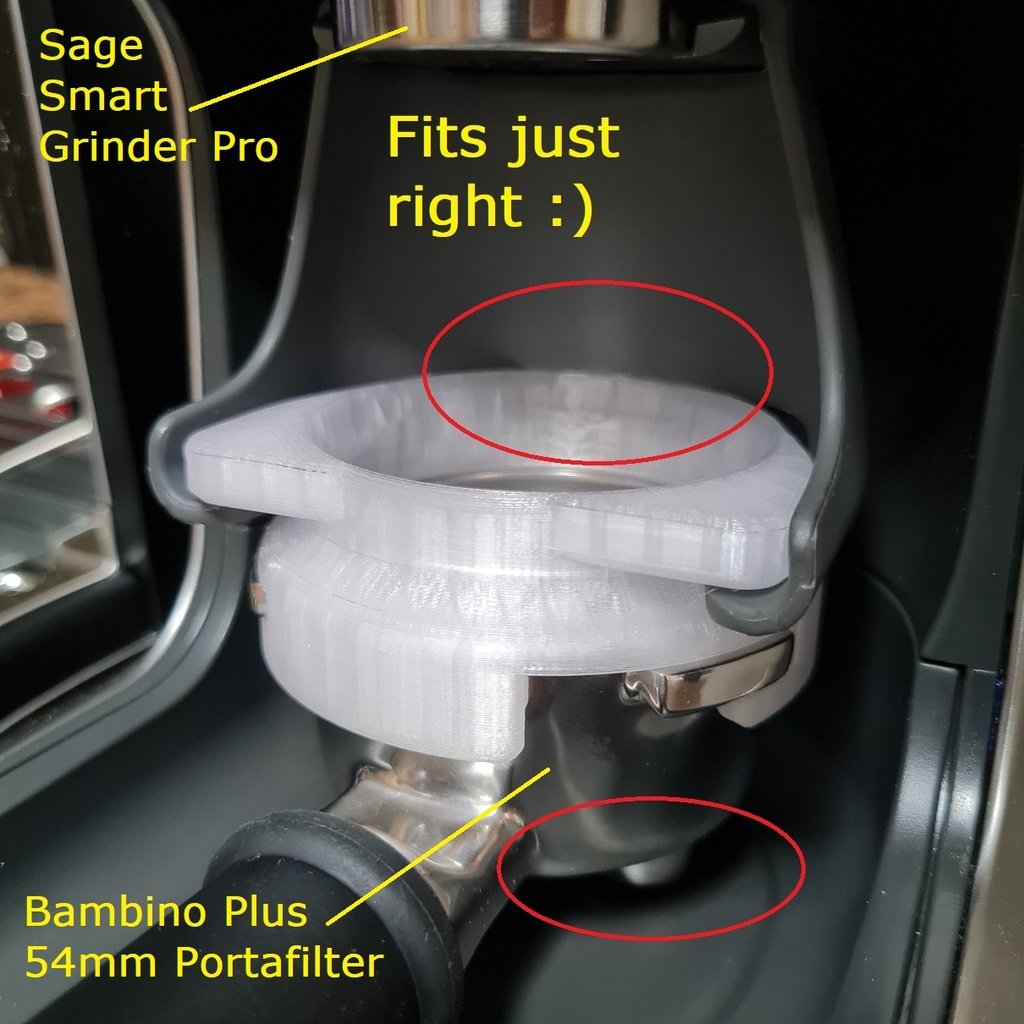 Doseringstragt til 54mm Breville Bambino Plus Portafilter - Passer til Smart Grinder Pro