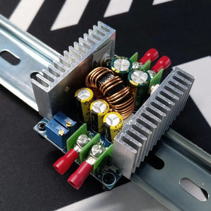 DIN-skinnebeslag til 20A 300W Buck Converter