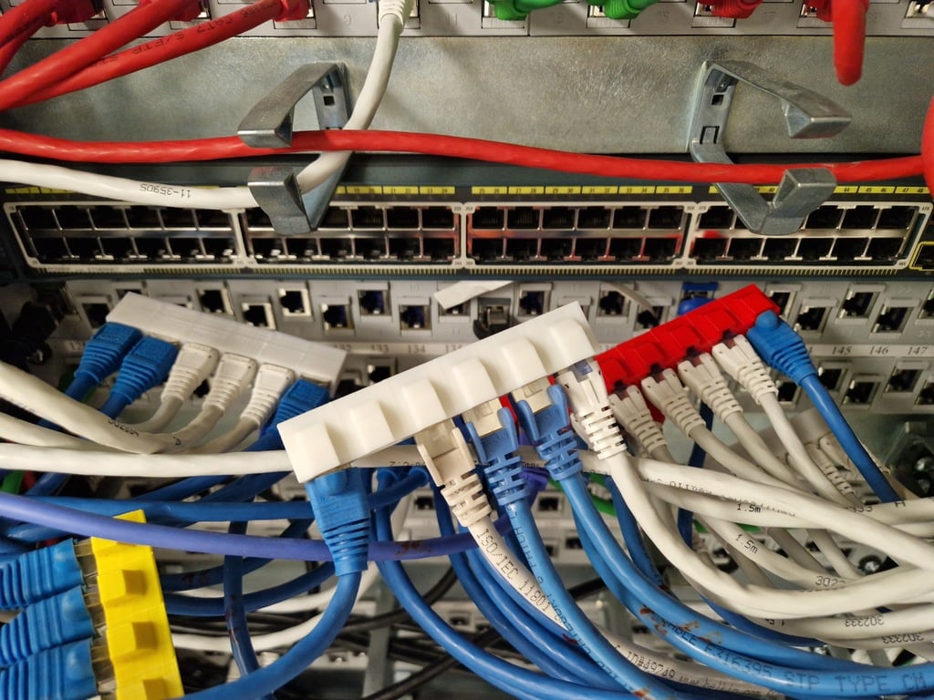 RJ45 Ethernet Kabel Organizer til Enhedsudskiftning