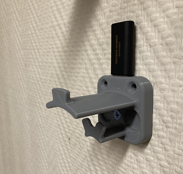 Hovedtelefonholder med Kabelstyring og USB-Dongle Plads