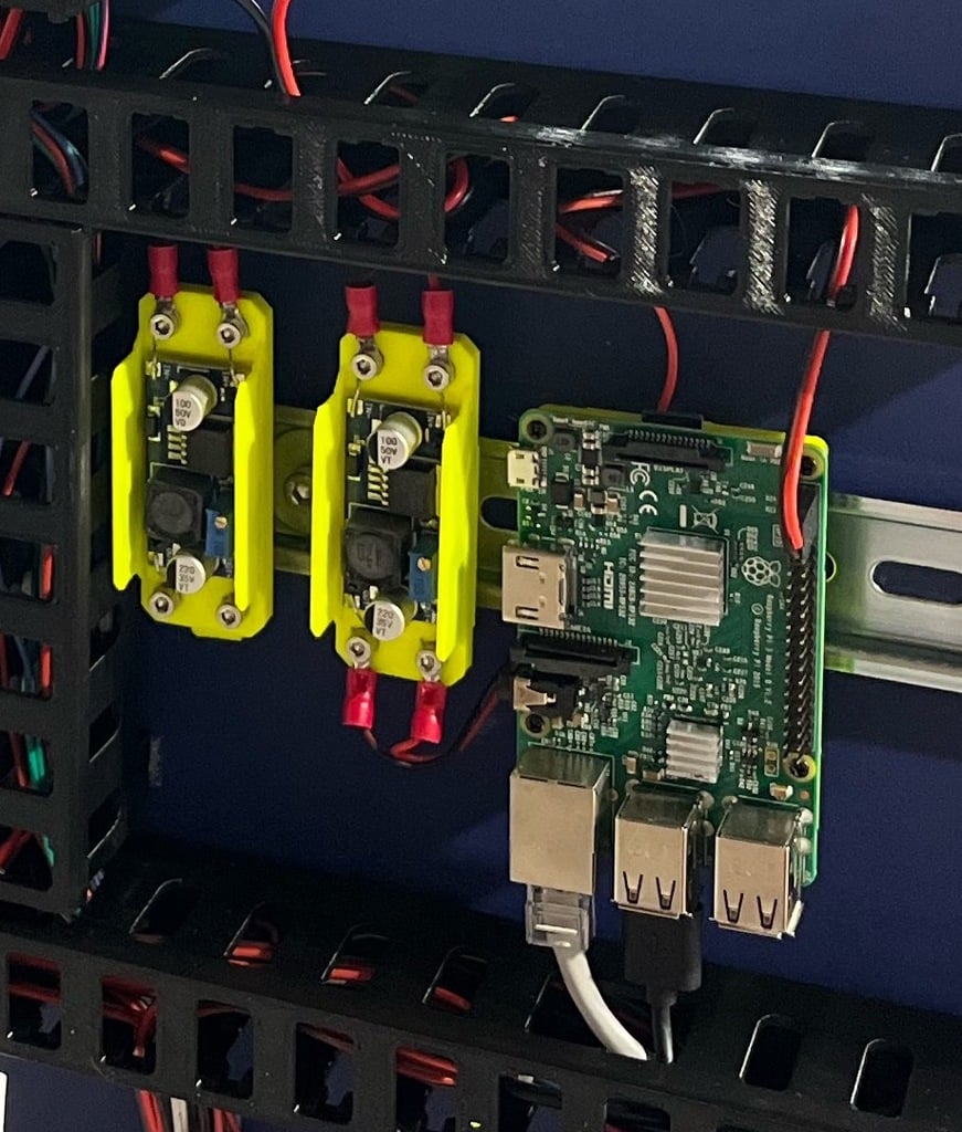 Robust DIN-skinne Beslag til DC Buck Convertere