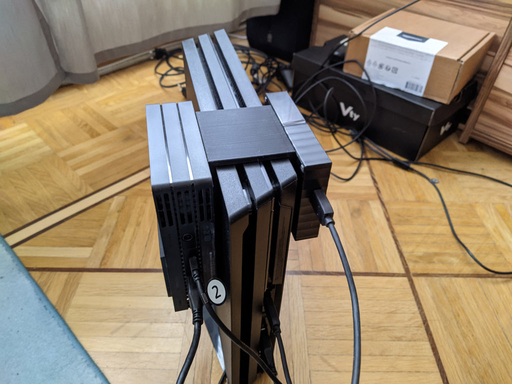 PS4 Pro Vertikal Montering til PSVR Processor & Ekstern HDD