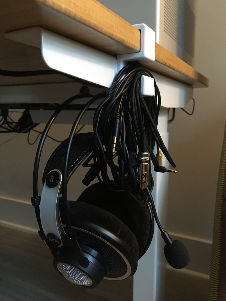 Under-Desk Hovedtelefonkrog til Fully Jarvis Hæve-Sænkebord med Kabelstyring