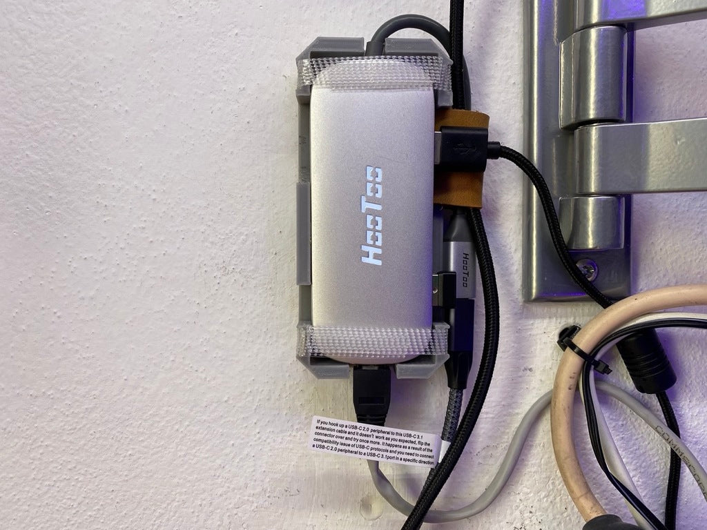 HOOTOO USB-C HT-UC007 Vægholder til Organiseret Skrivebord