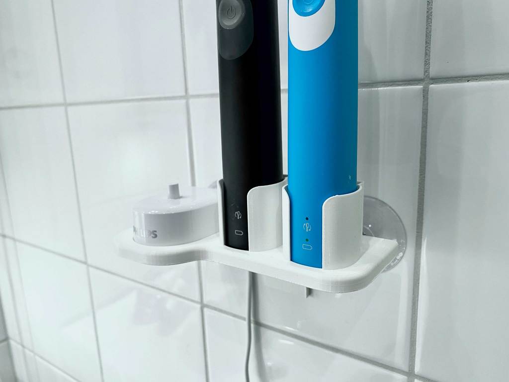 Philips Sonicare Tandbørsteholder til 2 Tandbørster og Oplader