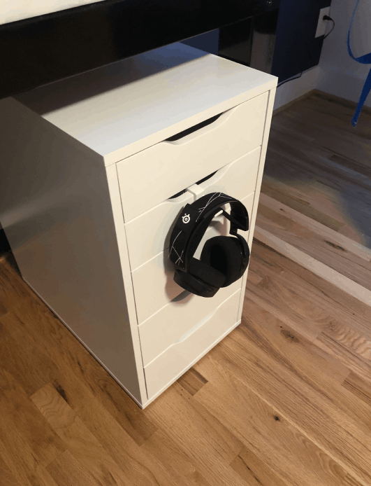 Foldbar Hovedtelefonophænger til Ikea Alex Skuffe