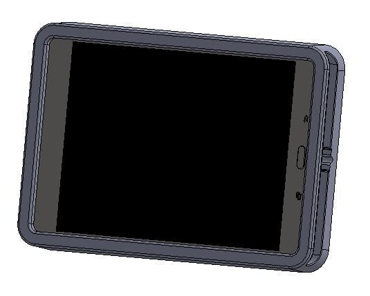 Wall Mount til Samsung Tab A SM-T350 med åben bagdel for strømtilslutning