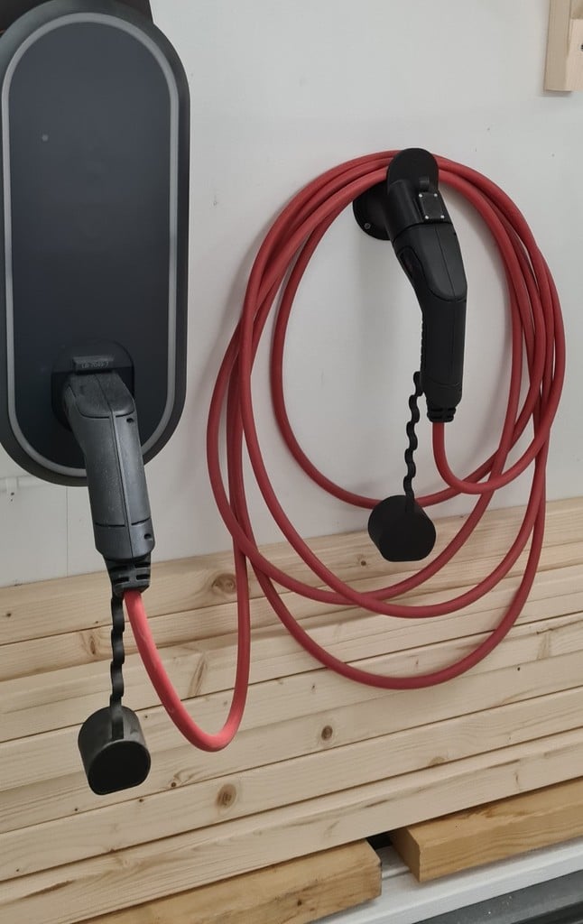 Vægmonteret Type 2 Kabelholder til Elbil