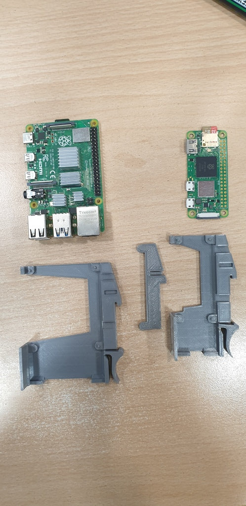DIN Skinnemontering til Raspberry Pi Zero/Zero 2