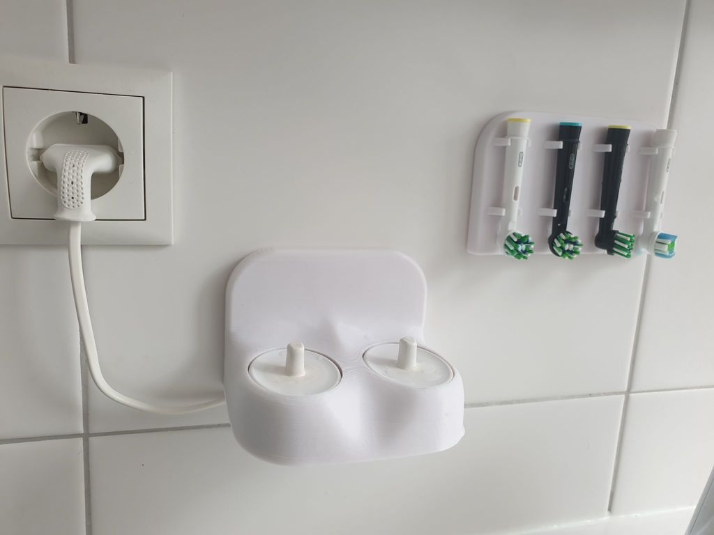 Oral-B Tandbørsteholder til Braun 3757 – Dobbelt Vægmontering