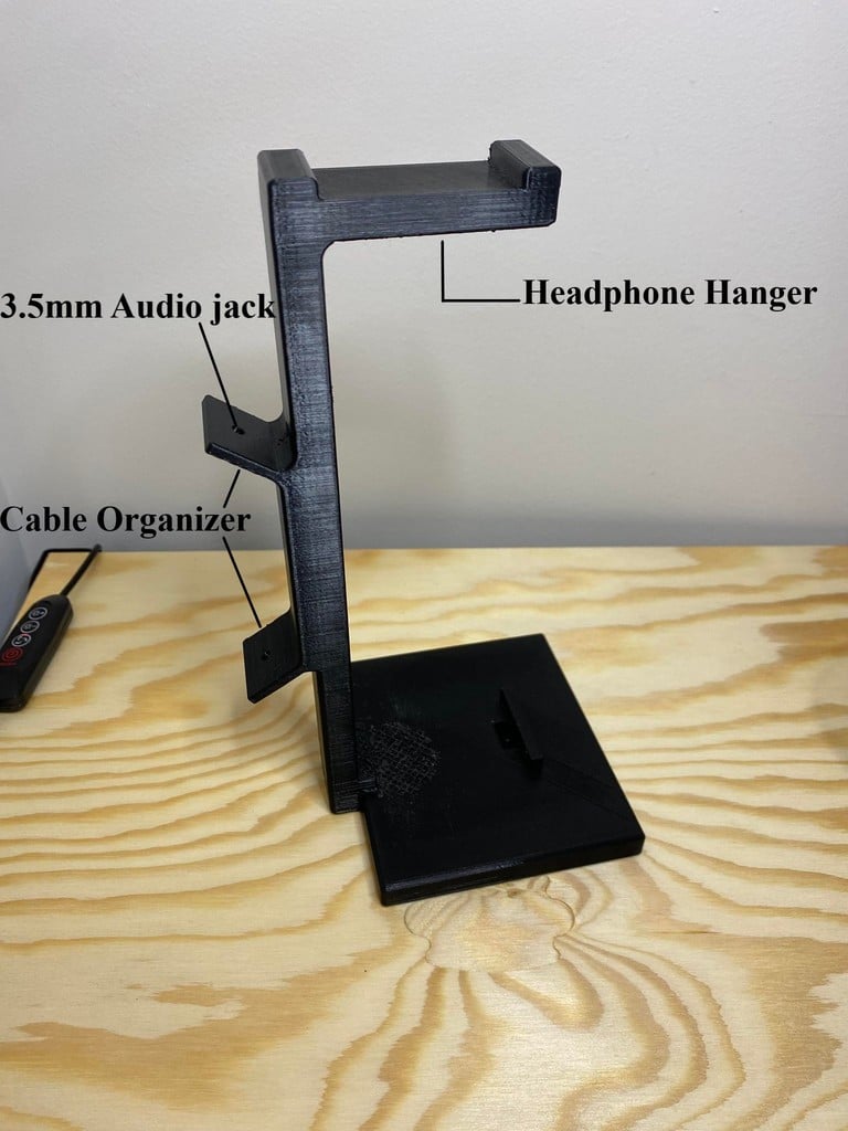 Headset Stand Holder med Kabelorganisator og Mobilholder