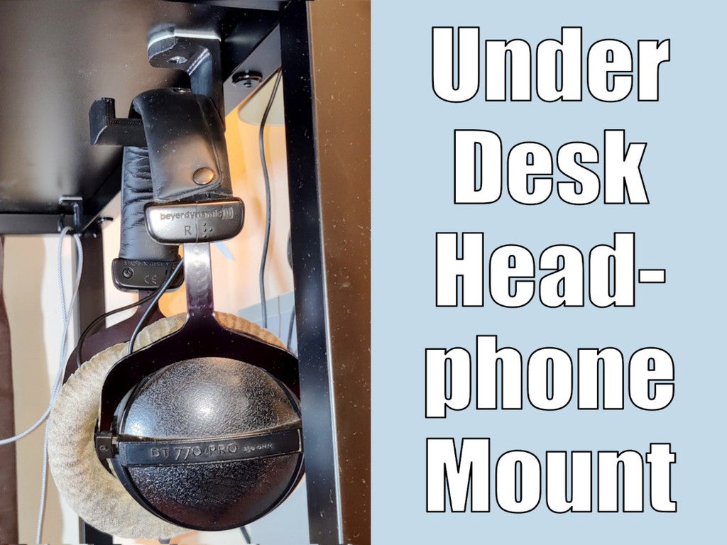 Under-Desk Hovedtelefonholder / Krog / Hænger / Holder