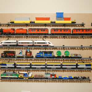 Vægmontering til LEGO Togskinner (7 stk.)