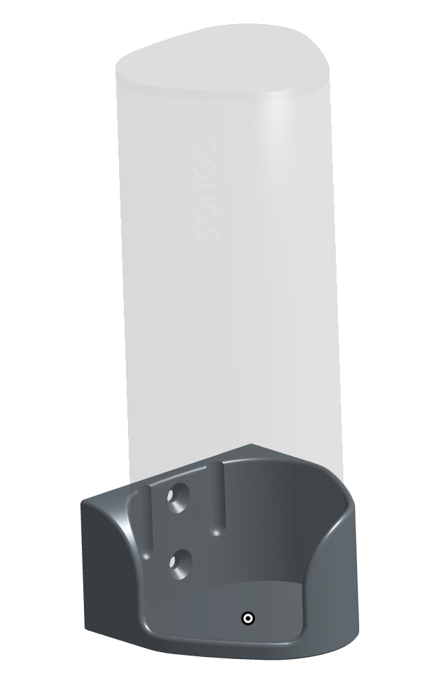 3D-model af Sonos Roam og vertikal vægmontering