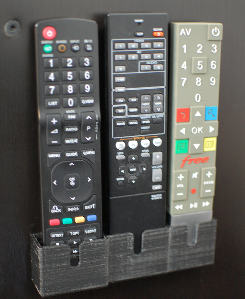 Organiseret Fjernbetjeningsholder til Freebox, LG og Yamaha