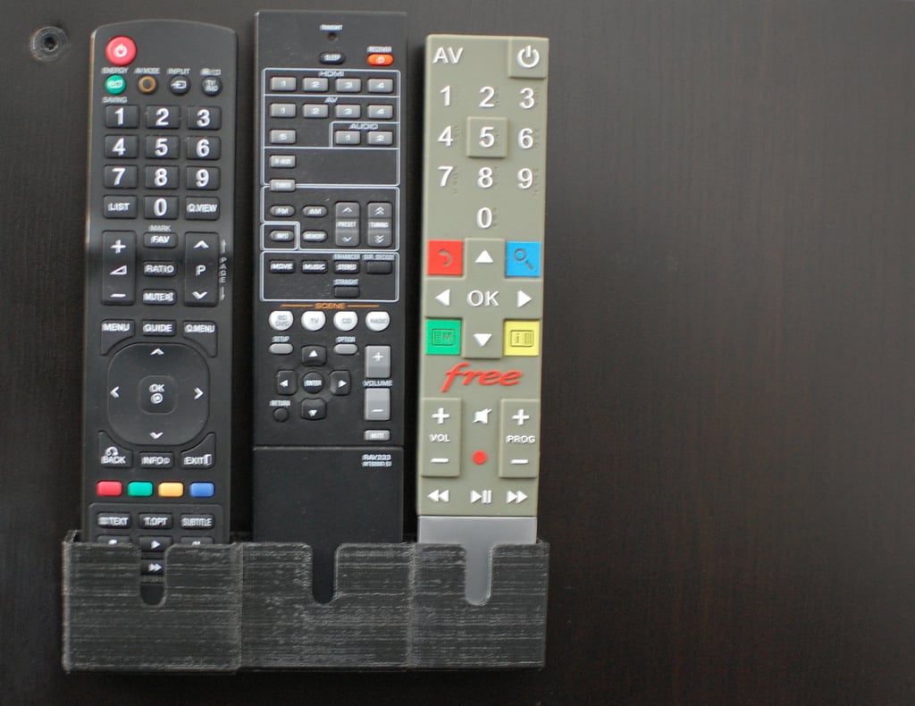 Organiseret Fjernbetjeningsholder til Freebox, LG og Yamaha