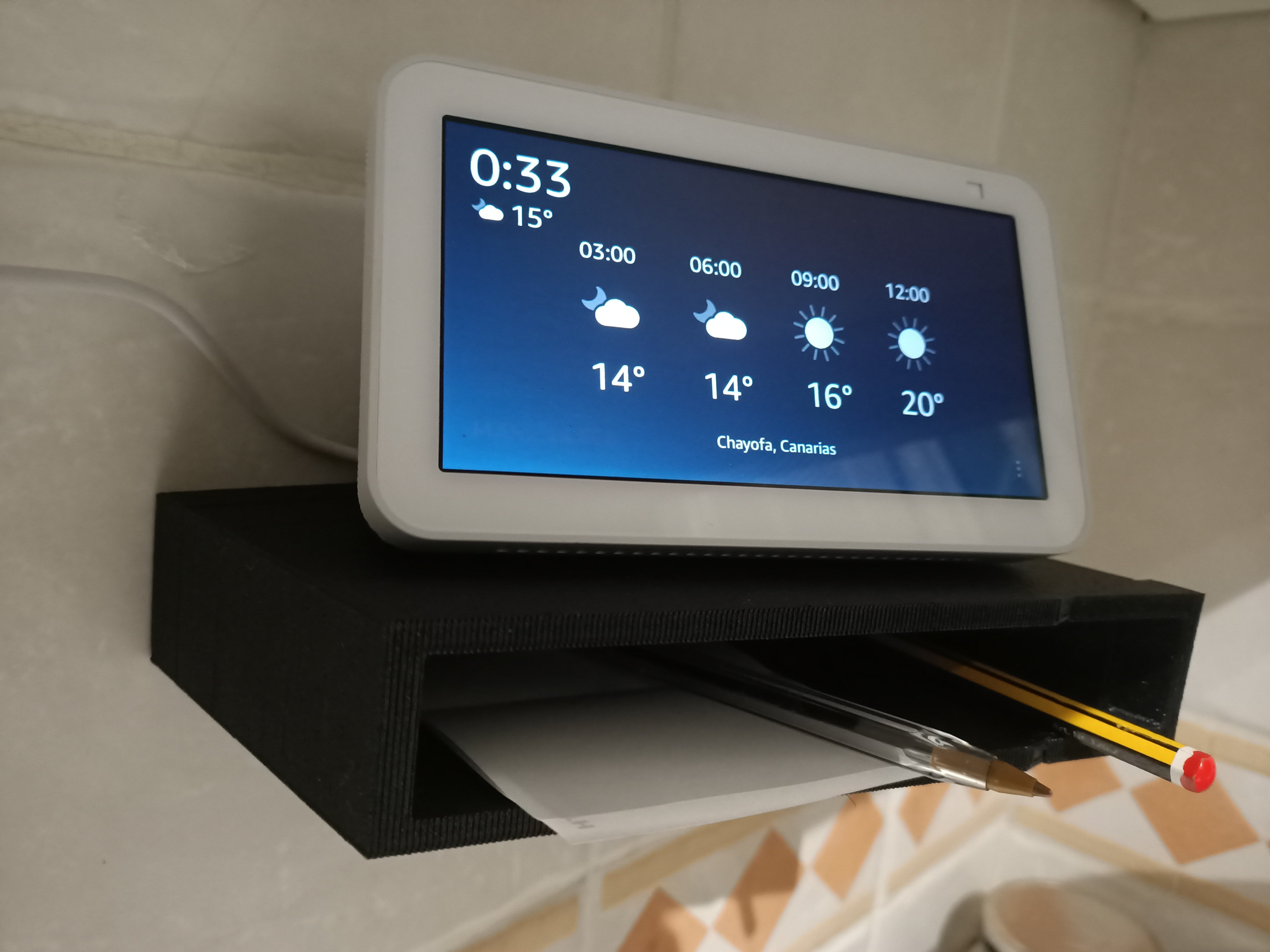 Pladsbesparende Vægbeslag til Amazon Echo Show