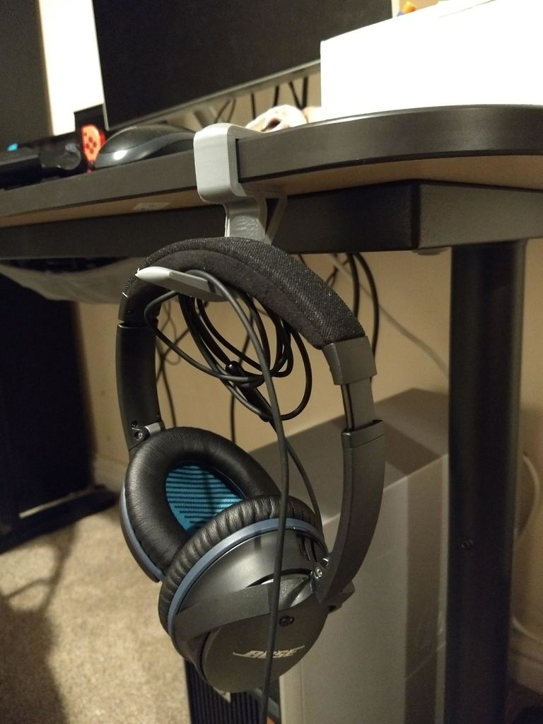17mm Headphone Hanger til Ikea Bekant skriveborde