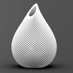Vase med dobbeltspiral mønster