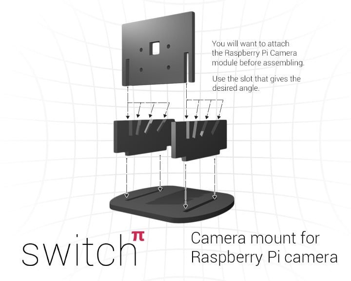 Justerbar Kamerastativ/Montering til Raspberry Pi