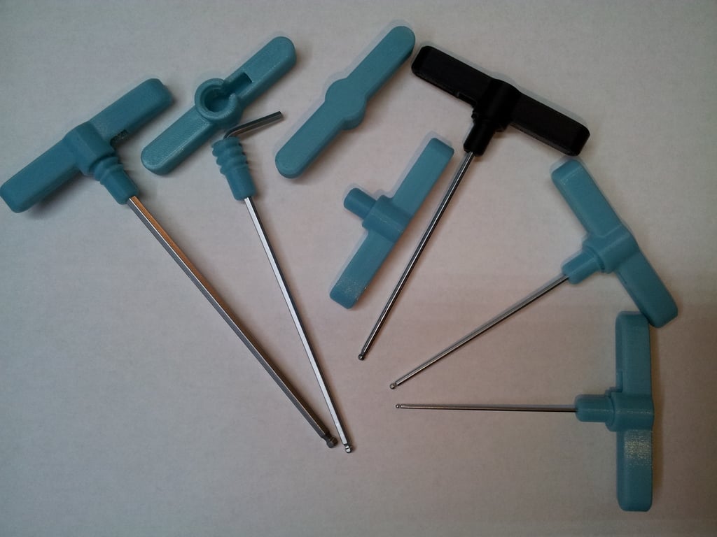 Enkel T-håndtag til hexnøgler kompatibel med Craftbot 3D printer