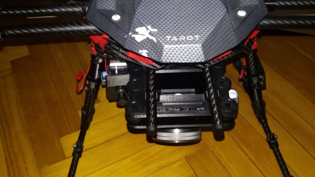 45° Kameramontering til SONY A5000 DSLR på TAROT 680 Drone