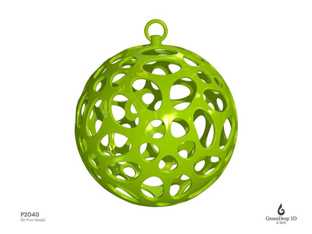 Julekugler - P2040 til 3D-print fra Greendrop3D