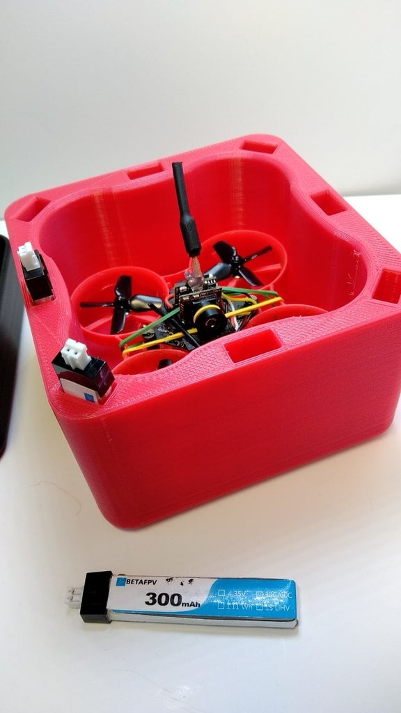 Whoop Drone Case og Batteriholder med Justerbar Dimensioner