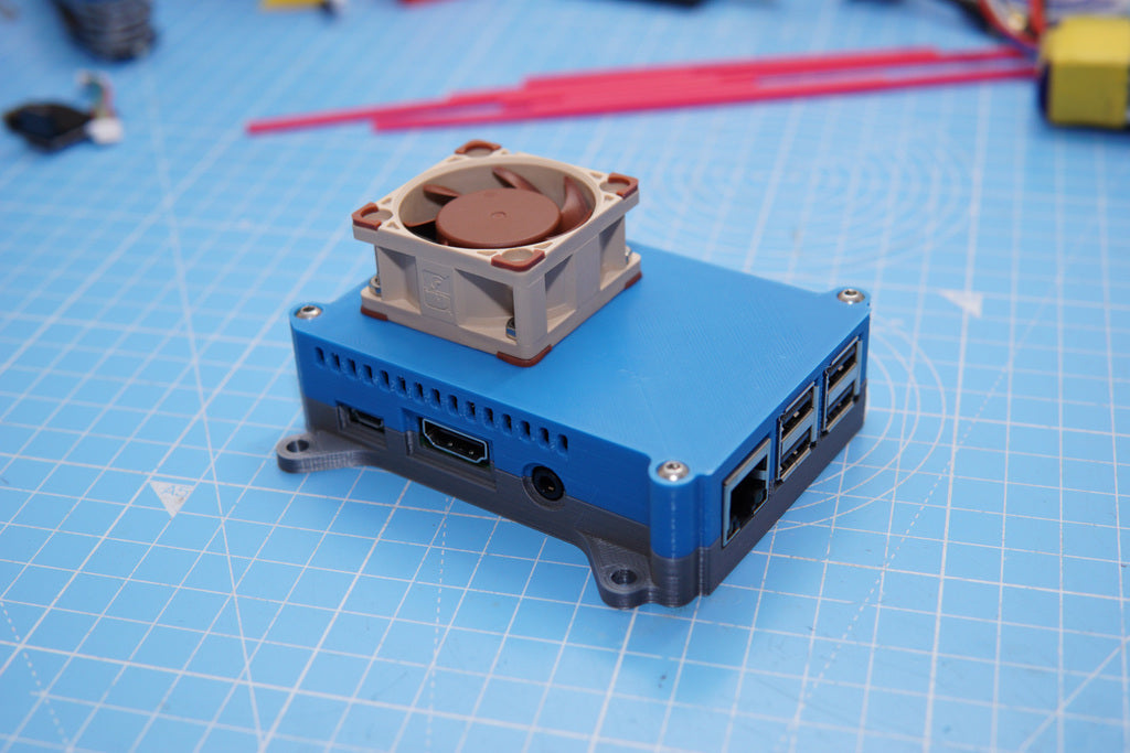 Raspberry Pi 3B kabinet med 40mm ventilator til Kintaro køleplade