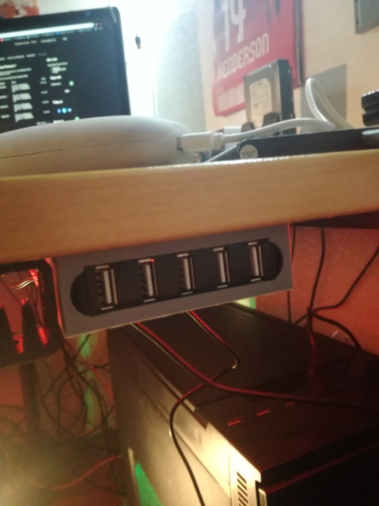 Sanberg USB Hub Væg- og Skrivebordsmontering
