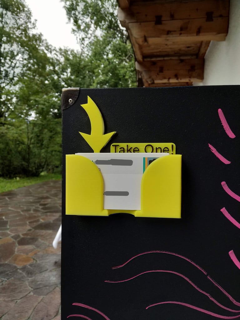 "Take One!" Business Card Holder med Lavere Front