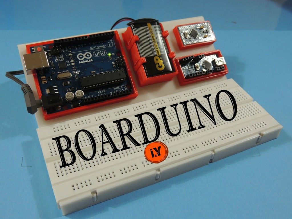 BOARDUINO - Alt-i-én Breadboard Stand til Arduino UNO, NANO og MINI