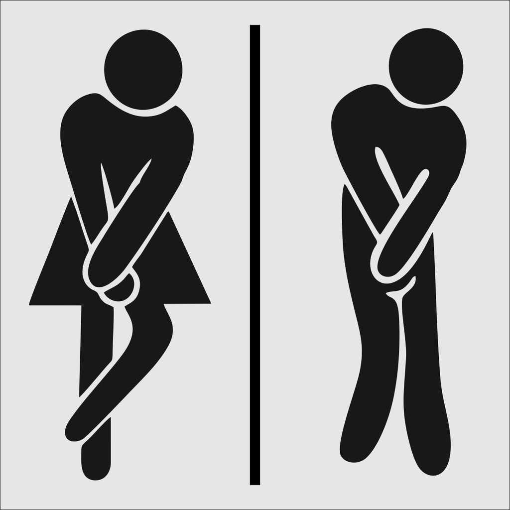 Restaurant Restroom Sign - Separat Male & Female Version